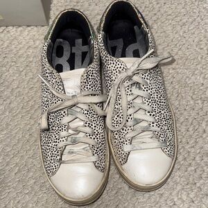 Stylish P448 Women's White and Black Sneakers